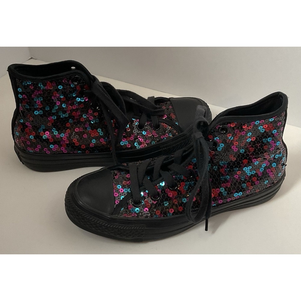 Converse Multicolor Sequin Chuck Taylor All Star High‎ Top Sneakers Size 6.5